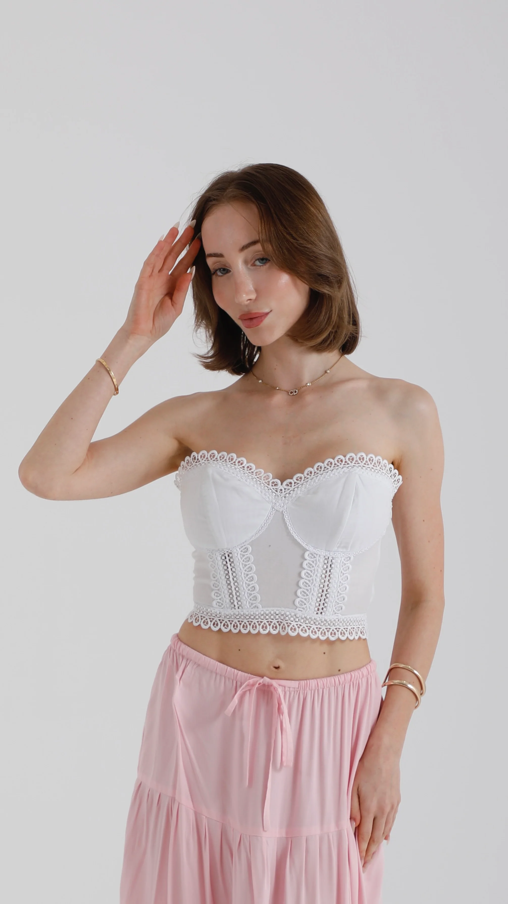 Kiya Corset Top – Ecru White - Image 3