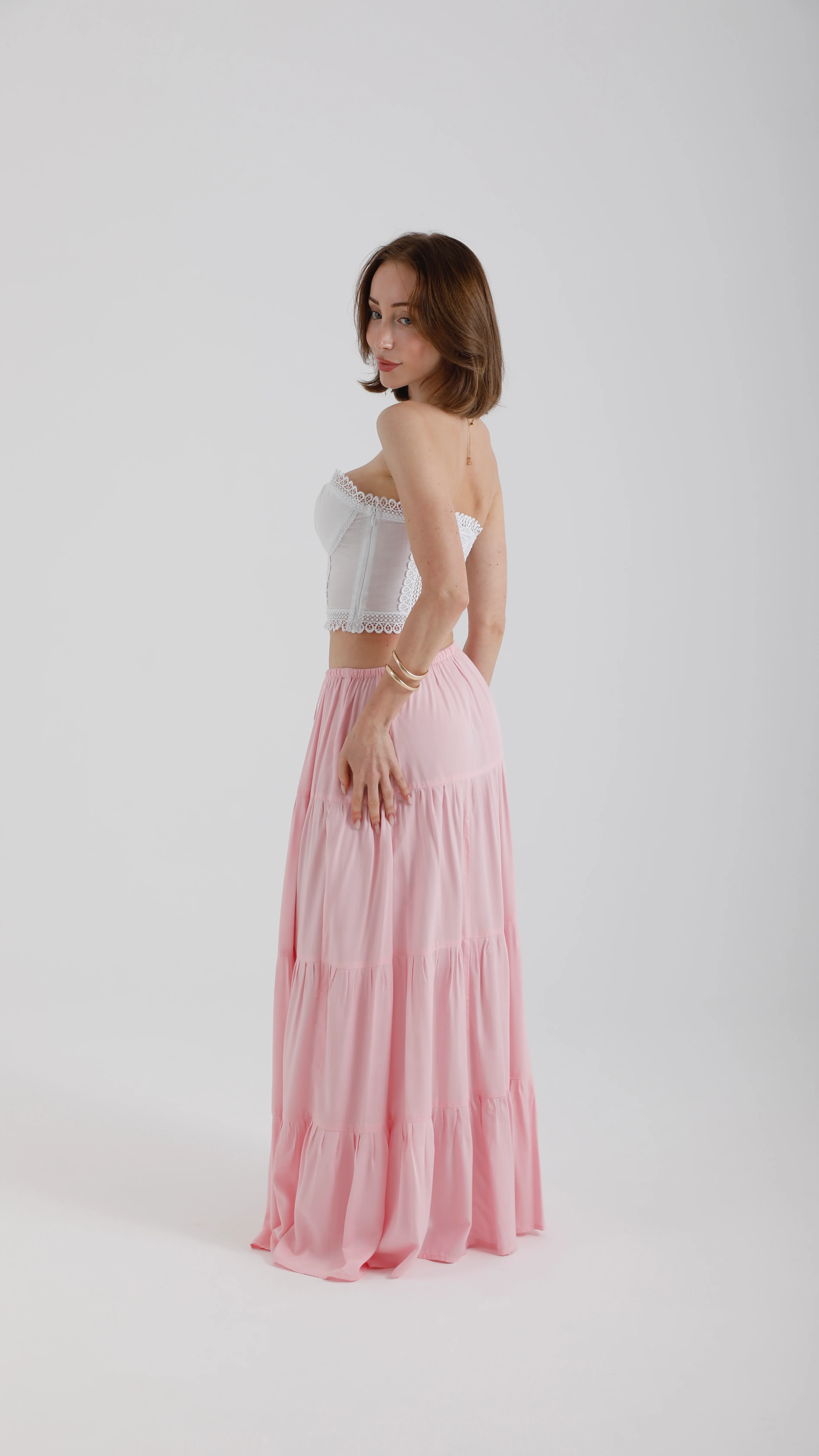 Riley Maxi Skirt – Baby Pink - Image 3