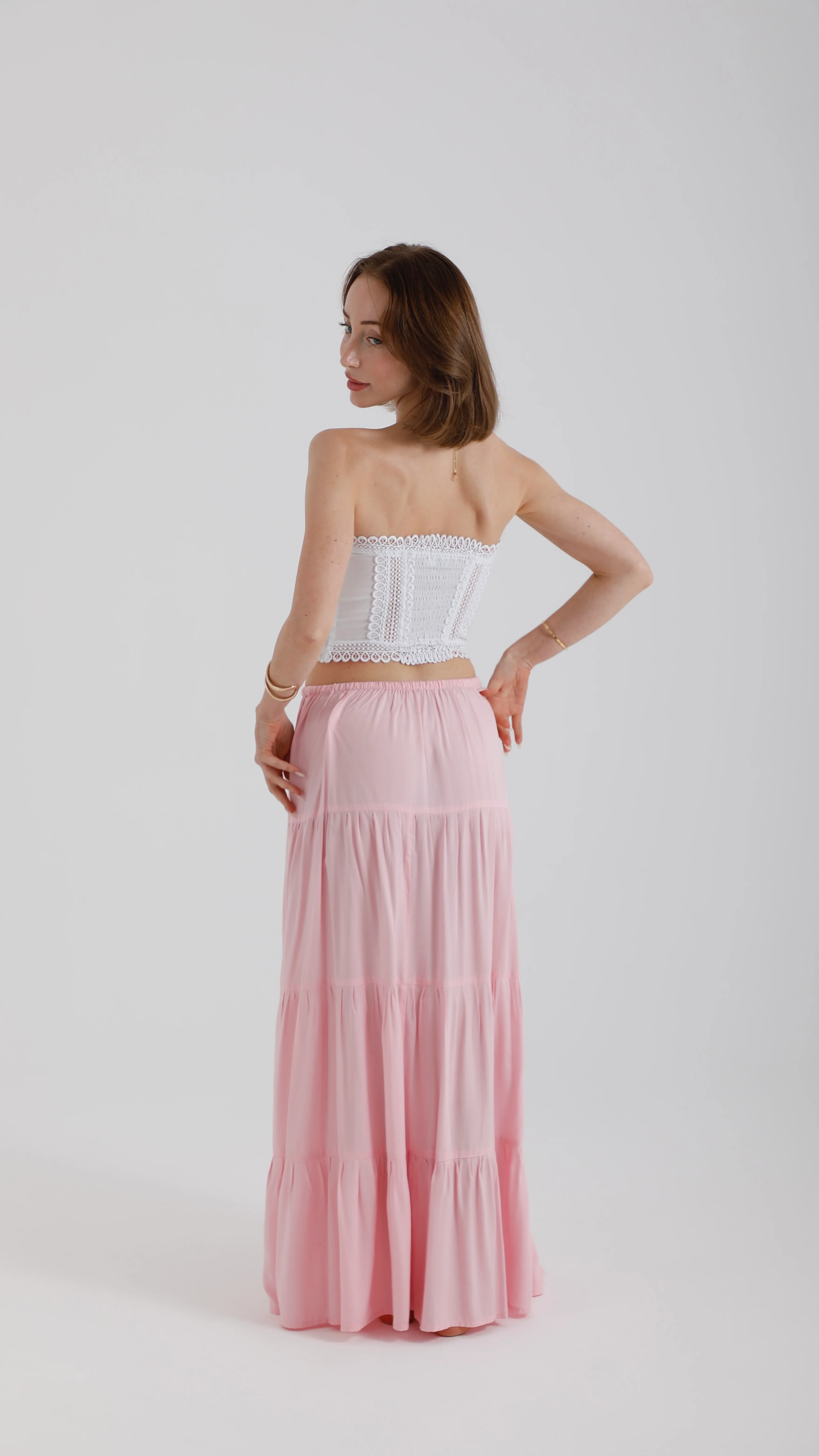 Riley Maxi Skirt – Baby Pink - Image 4