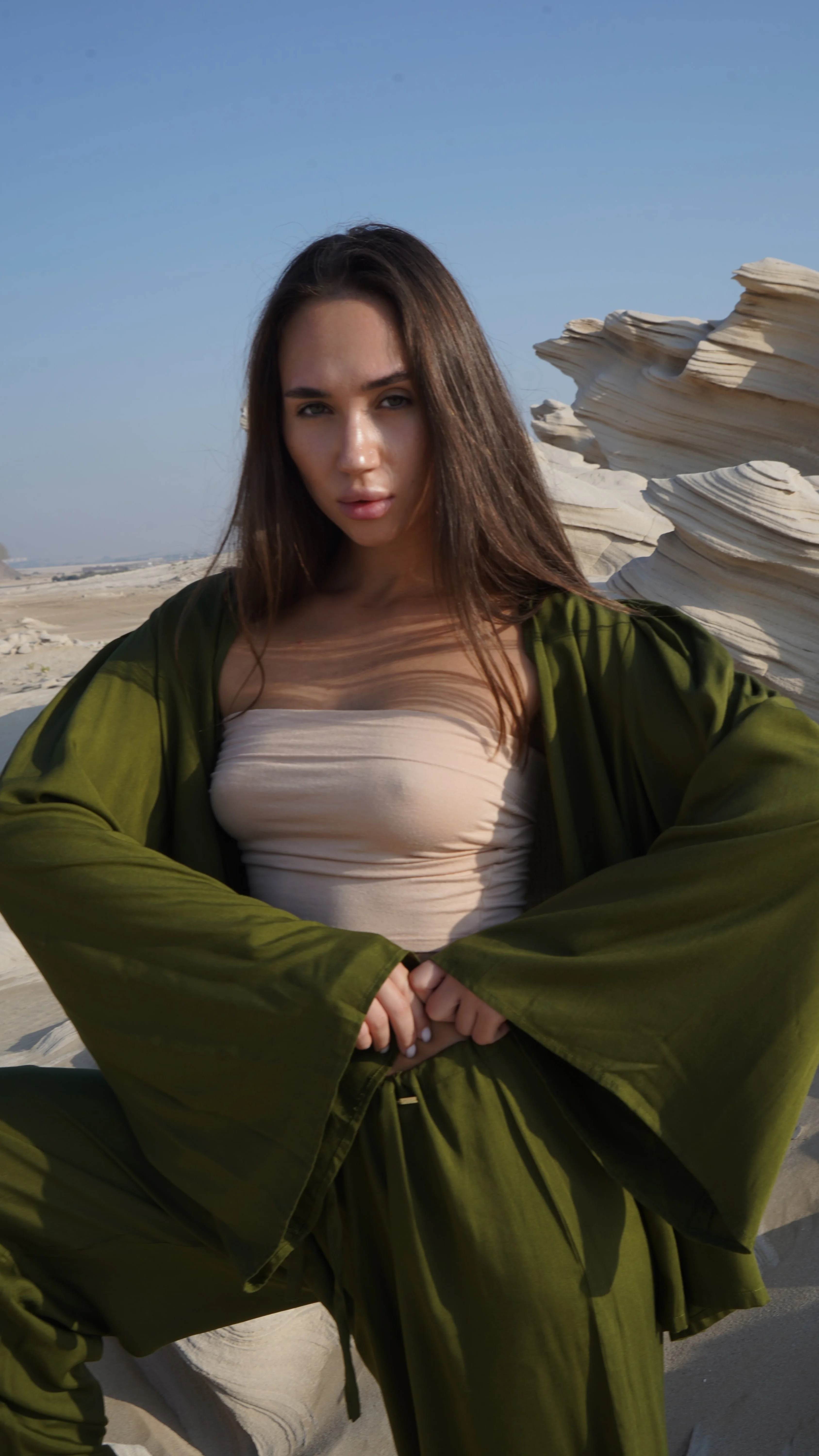 Short Kimono – Forest Green - Image 4