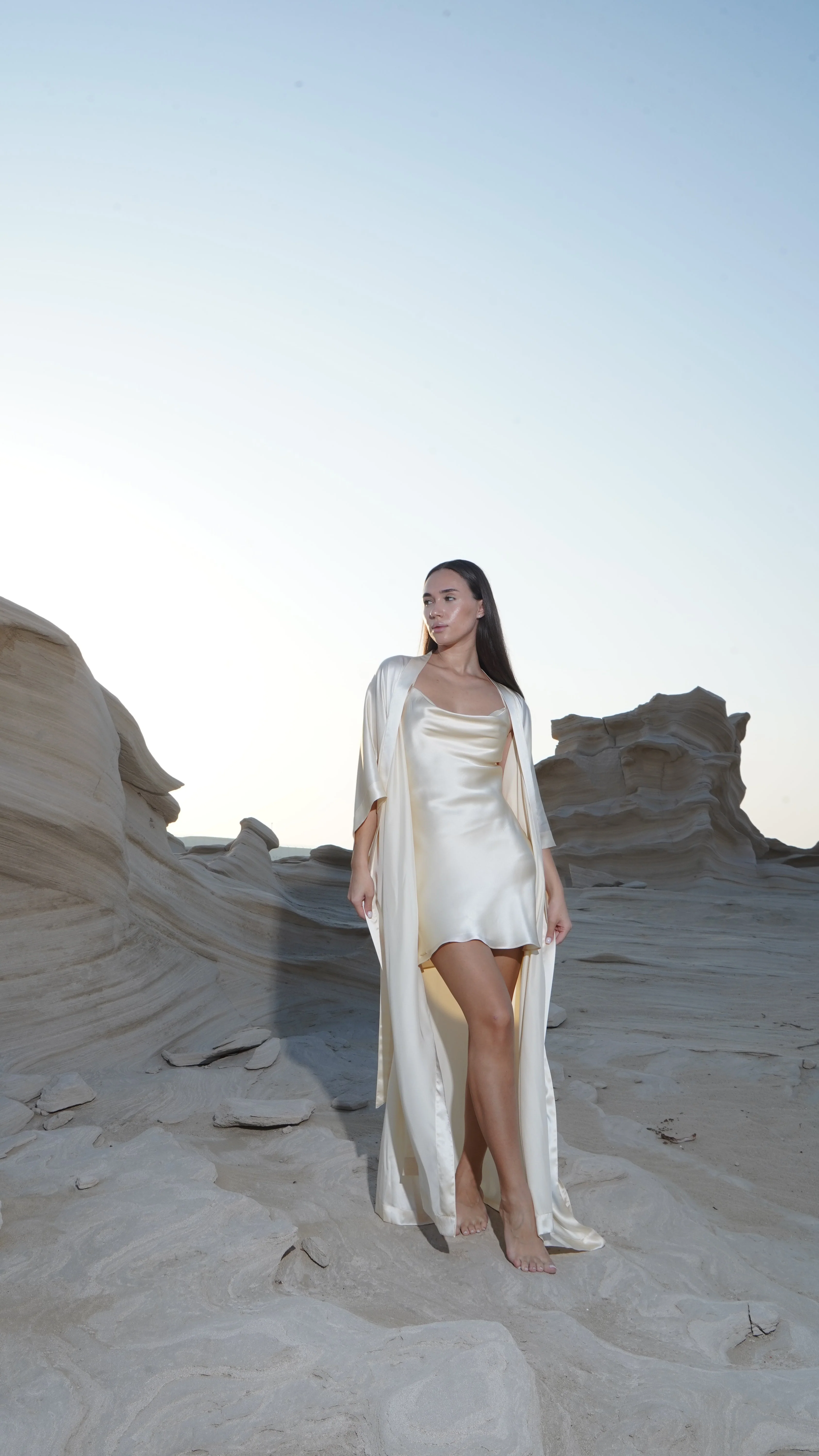 Silk Kimono – Buttermilk - Image 4