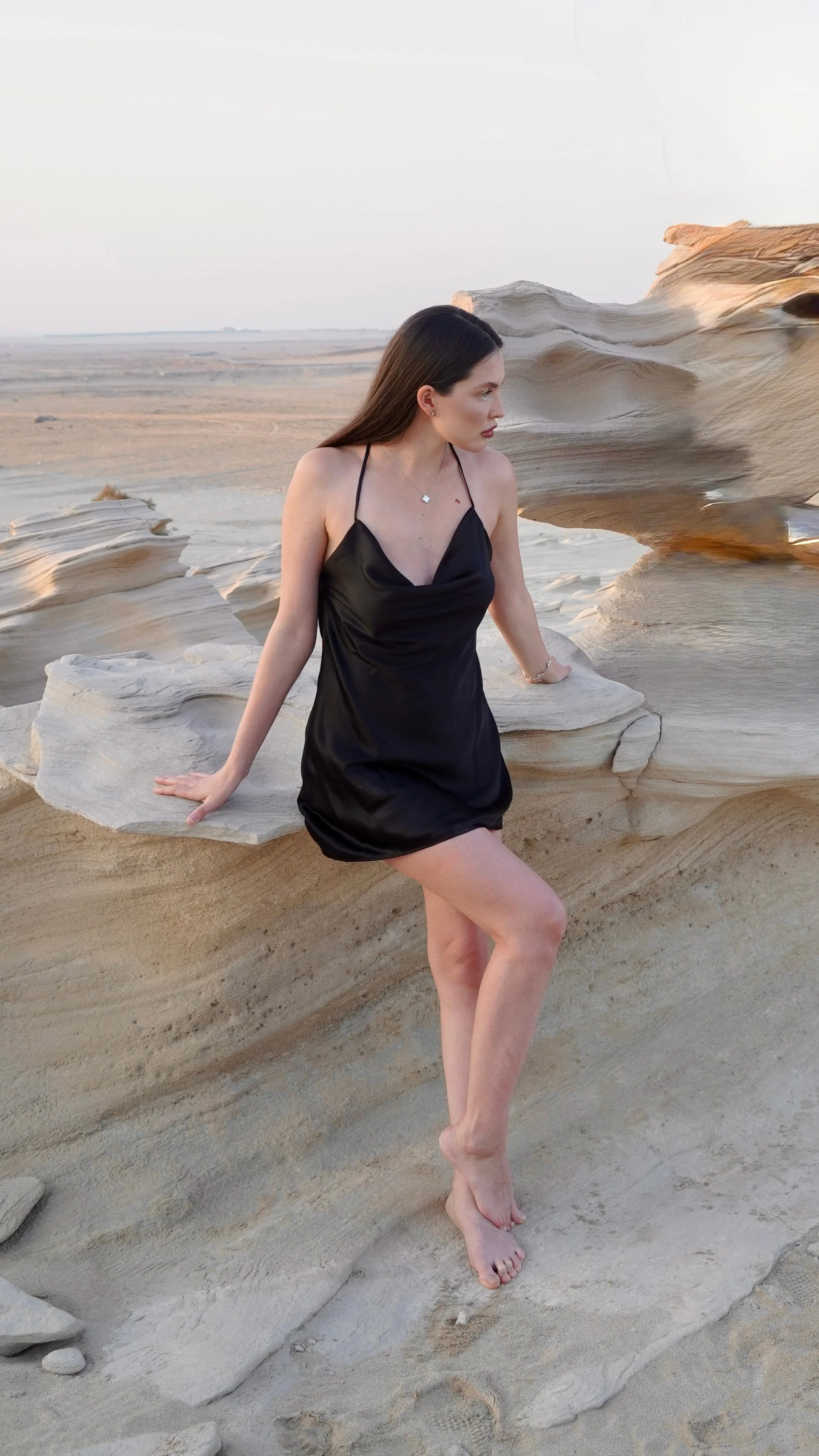 Silk Mini Dress – Ivory - Image 4