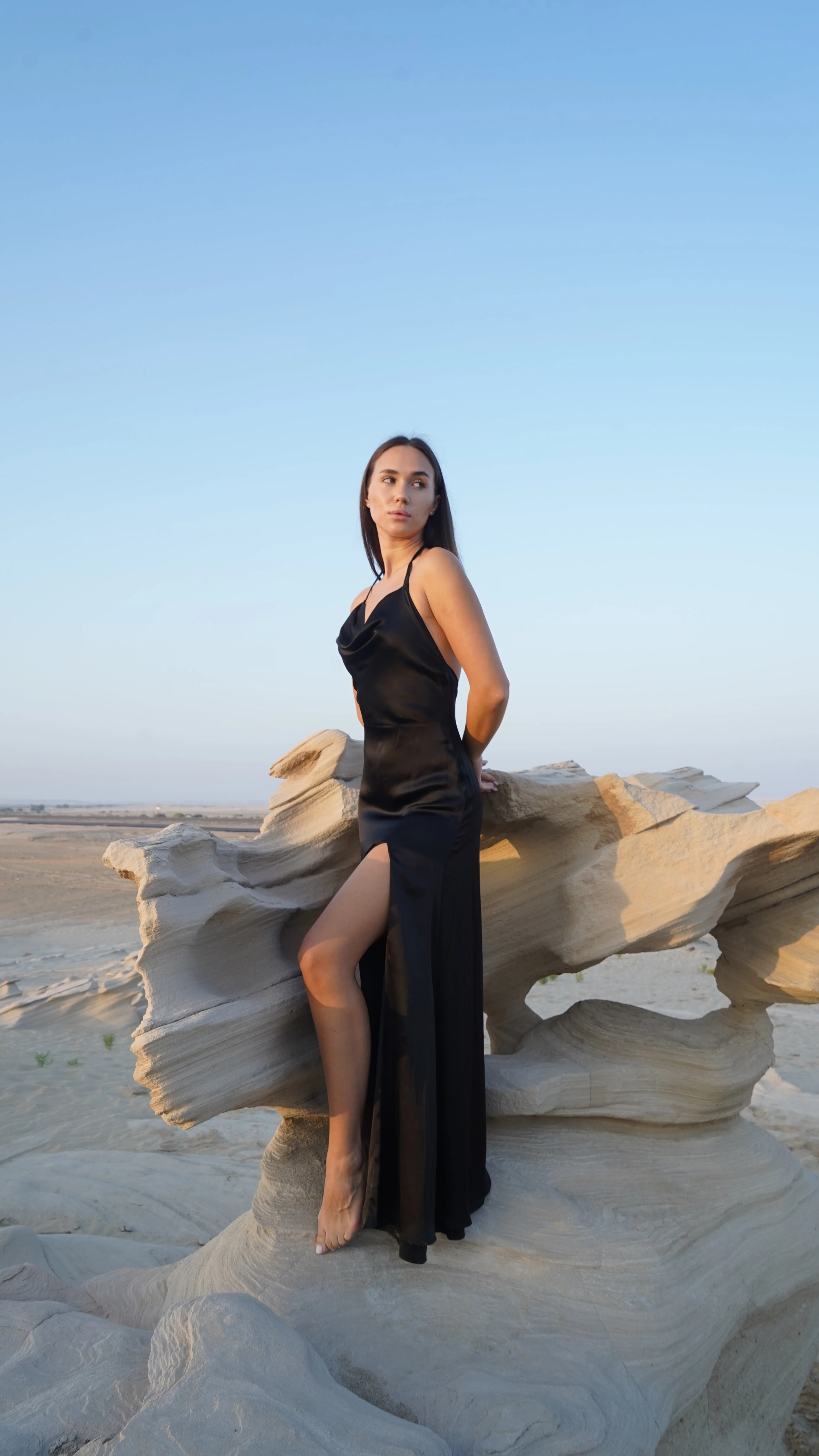 Silk V-Neck Maxi Dress – Ivory - Image 4