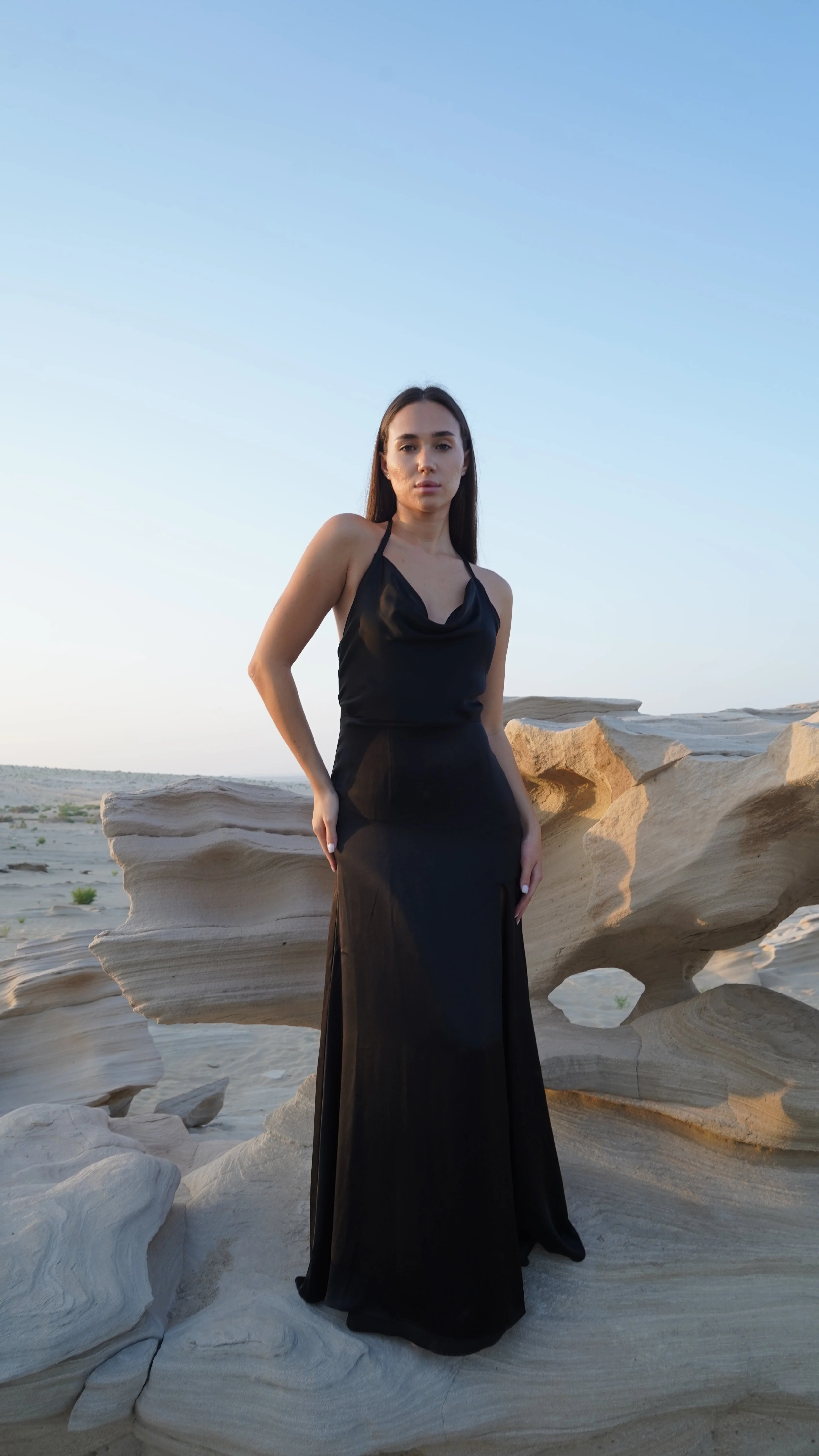 Silk V-Neck Maxi Dress – Ivory - Image 6