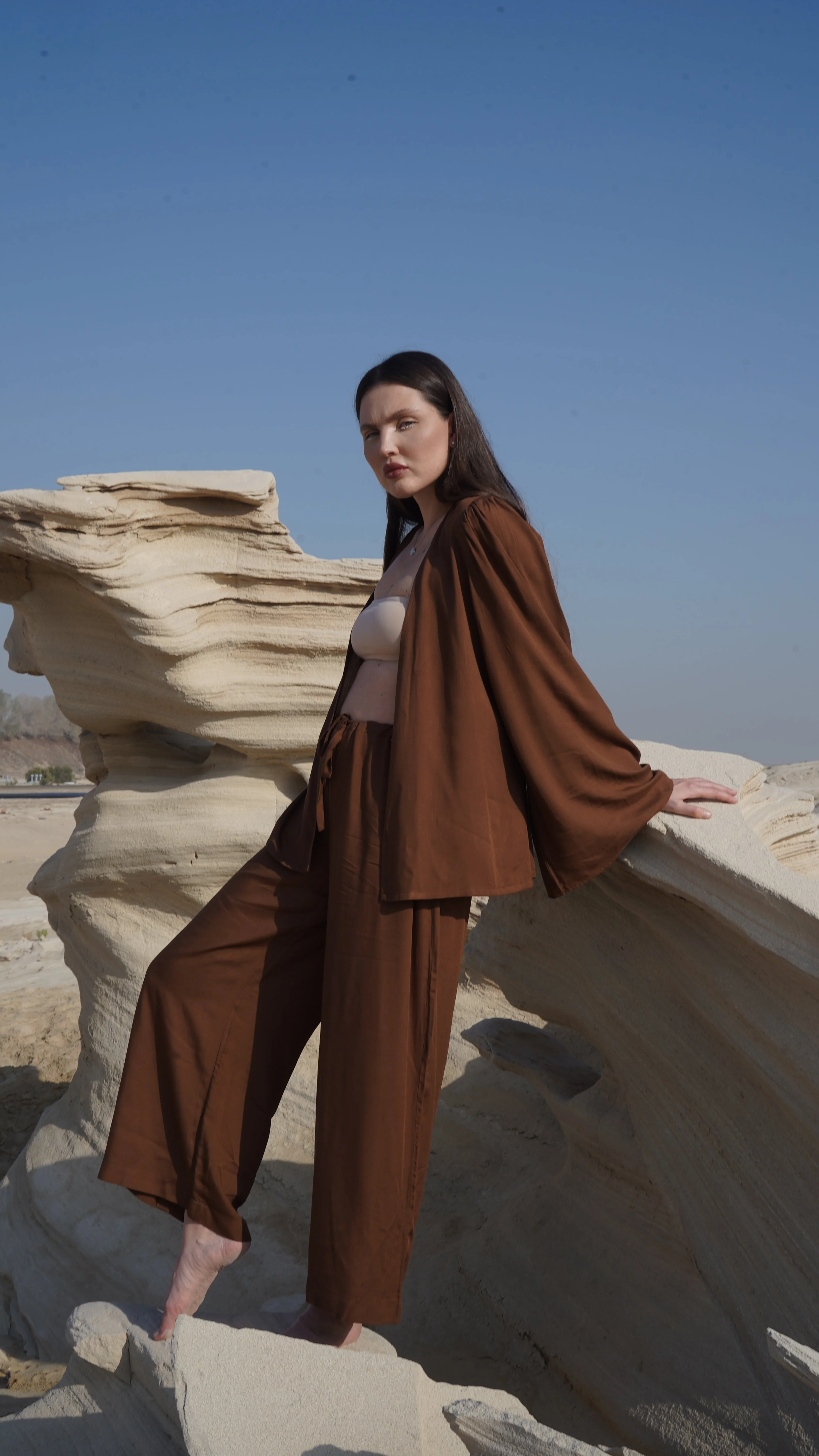 Wide-Leg Pants – Chocolate - Image 3